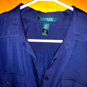 Jumpsuit Navy slim line pant legs Ralph Lauren